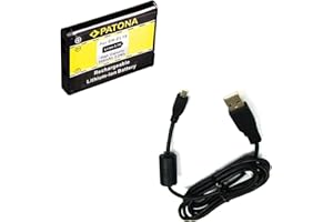 bg-akku24 Akku und Ladekabel, Datenkabel, USB-Kabel für Nikon Coolpix A100,A300,S01,S32,S2500,S2600,S2700,S2800,S2900,S3100,S3200,S3300,S3400,S3500,S3600,S3700,S4100,S4150,S4200,S4300,S4400,S5200