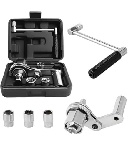 Tiiyee Multiplier, Lug Wrench 4 Way Lug Multiplier Nut Removal Tool Set Wrench Remover Set For Loosening Car Tire Lug Nuts Nut High Carbon Steel 1:16 1/2 Driver Labor Saving - View #7