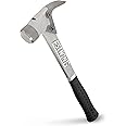 ESTWING AL-PRO Aluminum Framing Hammer - 14 oz Straight Rip Claw with Milled Face & Shock Reduction Grip - ALBKM , Black