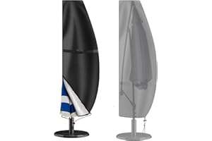 Wanocean Coperture Per Ombrellone Da Giardino, Coperture Per Ombrellone Impermeabile, Tessuto Oxford 420D Fino A Circa Ø 400cm, Copri Ombrellone Anti-UV Traspirante (280x30/80/45cm)