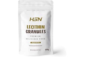 Lécithine de soja granulée HSN | 100% naturelle, riche en phospholipides et en nutriments, avec des acides gras essentiels, pour la cuisine | végétalienne, sans gluten, sans lactose, sans OGM, 500gr