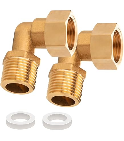 Kör4u Messing-Winkel 90 Grad, 1 Zoll AG/AG – Perfekt Für Trinkwasser, Haus & Garten