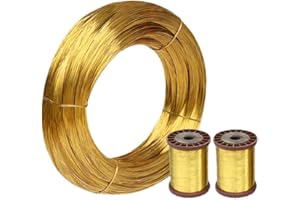 DRINCOSHOW Bare Brass Wire Craft DIY Brass Wire Choose (Diameter 0.3mm-5mm）Pack Length Of 10Meters/32.8Feet (0.8mm)