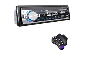 RDS Autoradio Bluetooth 5.0, CENXINY Auto Radio Bluetooth Freisprecheinrichtung, 4x65W 1 Din Autoradio mit Uhr/Fernbedienung MP3 Player unterstützt 2 USB/AUX-Eingänge/TF/SD/FM/iOS Android(Keine CD)