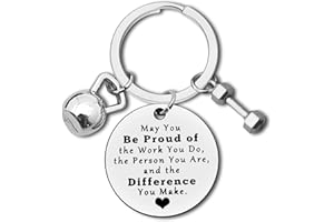 DABIHU Fitness Instructor Gift Appreciation Gift Keyring Thank You Gift for Fitness Coach Workout Coach Fitness Trainer Gift Personal Trainer Bodybuilder Gym Workout Gift Employee Coworker Retirement Gift