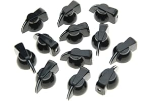 Dopro Lot de 12 écrous chicken-head amplificateur pour guitare bouton pointeur vintage Flat Top Noir