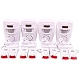 WER Infrared Wireless Motion Detection Alarm, Home Safety, Summer Garage, Storage Center, Caravan Alarm System, Battery Power Supply With 2 X Remote Control (4 Pack)