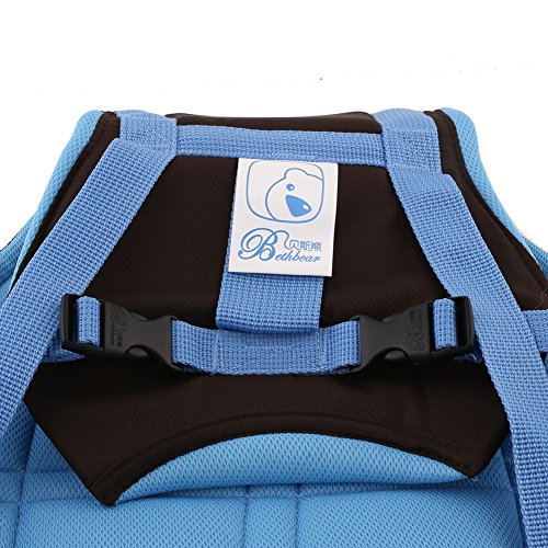 Amzdeal wunderbar praktische Babytrage als Bauchtrage, Rückentrage und Hüfttrage in Blau oder Khaki - 3