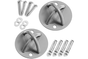 UONNER Aufhängegurte, Anker, Wand- und Deckenhalterung, 2 Stück, für olympische Ringe, Fitness, Training, Yoga, Schaukel, Kampfseile, Widerstand, Fitnessstudio und Zuhause