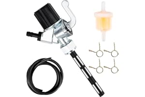 ‎MPLEHDA Benzinhahn Kraftstoffhahn Benzinschlauch Kit 1 Meter Ø 5mm Kraftstoffleitung + 1 Stück 6mm Benzinfilter + 4 Stück Schlauchschellen Benzinschlauch für Simson S50 S51 S53 S70 S83 SR1 SR2 MZ ES