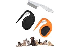 ZAMXHUG Taglia Nodi Gatto Pelo Lungo - 2pcs Taglierina Scorrevole per Tagliacarte Tagliacarte per Natale,Taglianodi Cani e Gatti Pelo Lungo,Pettine per Rimuovere i Nodi dai Capelli,Pettine per Gatti