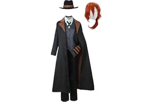 sujinxiu Nakahara Chuuya Cosplay Costume Full Set Anime Uniform Windbreaker Suits Halloween Cosplay Outfit