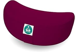 Present Mind Cuscino Meditazione Mezzaluna - Yoga Zafu - Rivestimento in Cotone Lavabile