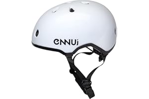 Ennui Erwachsene Helm Elite White (inkl. herausnehmbarem Visor), für Inline, Skateboard, Fahrrad, Scooter