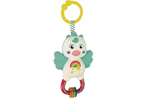 Clementoni Baby Little Unicorn, Sonaglio Neonato 3+ Mesi, Gioco Prima Infanzia Made in Italy, Unicorno con Anelli Mobili e Inserti in Morbida Gomma, Stimola Lo Sviluppo Multisensoriale, 17778