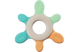 nip Gryzak dla niemowląt, nadaje się do chłodzenia, wielokolorowa zabawka i pomoc w ząbkowaniu o różnym stopniu twardości, nie zawiera BPA, zrównoważony, wspomaga zmysł zabawy i dotyku, od 3 miesięcy