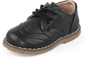 MASOCIO Boys Girls Lace Up Shoes Toddler Little Kids School Shoes Flat Dress Shoes (Toddler/Little Kid)