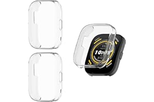 HOMTERN [3-Pack] Compatible with Amazfit Bip 5, Soft TPU Lightweight Shell Drop-proof Scratch-Proof Flexible Screen Full Covered Protective Case,3-Pack Clear