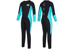 Gogokids Wetsuit Kids, Children 2.5mm Neoprene Thermal Swimsuit with UV 50+ Protection, Full Length One Piece for Ages 3-10 Boys & Girls Swimming, Surfing, Diving, Snorkeling