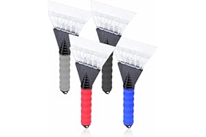 AL KAHF Ice Scraper Heavy Duty Snow Removal Windscreen Scraper Ice Remover Frost Scraper For Cars Vehicles Trucks Scrape Frost Ice From Windscreens Car Accessories Assorted Colour (1Pc)