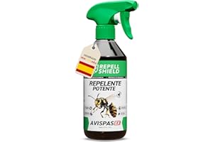 RepellShield® Spray Repelente Avispas Exterior e Interior -500ml- Ahuyentador Natural para Piscina, Jardín, Terraza, Hogar - Aceite Esencial de Citronela - Alternativa a Insecticida Avispas Exterior