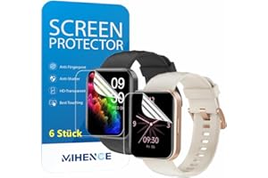 MIHENCE Lot de 6 films de protection d'écran compatibles avec montre intelligente RUIMEN D1 1,85", film de protection d'écran en TPU HD