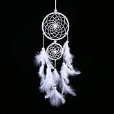 Dream Catcher Vintage Home Decor Dream Catcher White Dream Catcher Wind Chimes Indian Beads Feather Pendant Home Wall Window Decor for Wedding Home Bedroom Wall Decoration