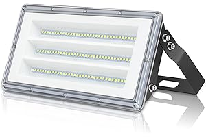 TASINUO LED Floodlight Outdoor 100W 1 Pack, LED Flood Light 10000LM 7000K Super Bright Security Lights, IP67 Waterproof LED Spotlight Wall Light with 180° Rotation for Garden, Garage, Yard, Stadium