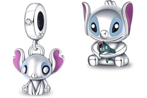 HAPPYSTAR 925 Sterling Silber Charms für Pandora Charms Armbänder und Halsketten,Bead Charms für Damen,Combination Dangle Anhänger Beads Charms Schmuck Geschenk für Paare Schwestern.（Mit Spacer Beads）