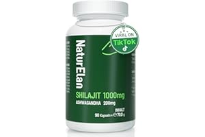 ‎NATURELAN Shilajit kapseln Original Himalaya Mumijo - 1000mg pro Tagesdosis, mit Ashwagandha, vegan & laborgeprüft