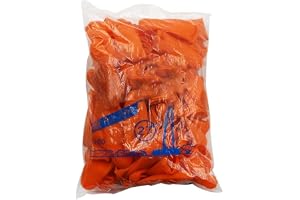 Orange halkfria latex-tonåringar, förtjockade, slitstarka, urkärnade för yta för pengaräkning och jordbruk, robust skydd, 100