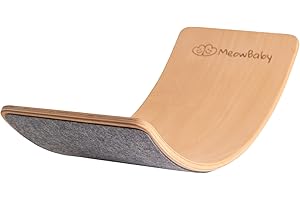 MEOWBABY Balance Board Montessori - 80x30cm Legno Tavola Equilibrio Montessoriana per Bambini