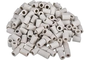 QUARKZMAN Tubo Ceramico Isolante 4x7x10mm Tubi in Ceramica Isolamento Termico per Cavi Forni Elettrici, Forni, Protezione Fasci, Confezione da 150