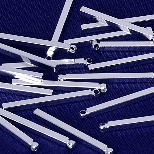 44x4mm cube Length Extension Article sticks for necklace Extended Chains Bulk for Jewelry Making,name necklace,Sold 20pcs/lot,silver plated