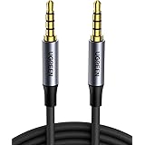 UGREEN Aux Kabel 3.5 Klinke auf 3.5 Klinke Kabel 3.5mm klinkenkabel 4 Polig unterstützt Mikrofon für Headset(CTIA), Handy, Au