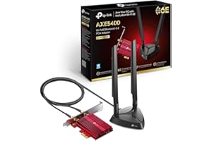 TP-Link Archer TXE75E AXE5400Mbps Scheda di Rete Wireless WiFi 6E PCIe, Bluetooth 5.3, Staffa a Basso Profilo, Scheda Wifi PC Fisso, Tri-Band (6 GHz/5 GHz/2.4 GHz), WPA3, Supporta Windows 10/11