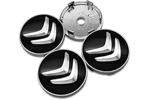 ZUOBYMBC 4 Pièces Cache-Moyeu pour Citroen C4 Grand Picasso Sedan C3 C5 60mm,Cache Moyeux,Cache de Roue Centrale,Auto Cache Moyeux Capuchons De Centre,Jante Centre D'emblème