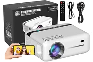 Zenwire E520H Projektor Rzutnik Projektor LED do Kina Domowego Przenośny Projektor Wideo Full HD 4K 9000 lm 2000:1 WLAN 2,4/5 GHz Android WiFi Bluetooth HDMI USB