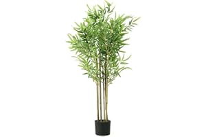 Valyria Home - Planta Artificial Bambú - Tamaño 120 cm - Planta de Plastico - Cañas Realistas y Exóticas - Planta Artificial Realista - Ideal para la Decoración del Hogar y Oficina