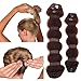 NALATI Beauty Buns Magic Hair Styling Styler Twist Ring Former Shaper Doughnut Donut Chignon Bun Maker Clip Hair Curler Accessory Small OR Large (Big, Coffe)