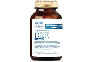 DKE + Magnesio Salugea - Integratore di Vitamine D3, K2, E e Magnesio - 100% Naturale - 60 Capsule Vegetali - Flacone in Vetro Scuro Farmaceutico