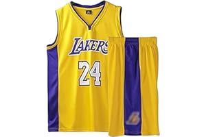 QKYDKY Completo Basket per Bambino - Maglietta e Pantaloncini 4-14 Anni