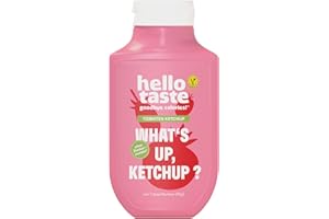 ‎HELLOTASTE hellotaste Sauces Ketchup, Low Carb & Light, No Added Sugar, Vegan, Gluten-Free, Aspartame-Free, No Soy, Perfect Barbecue Accessory, Pack of 1