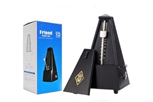 TAMUME Schwarz Kunststoff Metronom Mechanisch mit Kunststoff Gehäuse - Schwarz Holz Textur