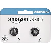 AmazonBasics CR2025 Lithium Coin Cell, 2-Pack