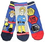 Boys Fireman Sam socks Pack of 3 sizes 3-5.5 (19-22) 6-8.5 (23-26) and 9-12 (27-30)