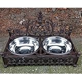 Hundenapf Napf Fressnapf Futternapf Futterbar Hund Katze Gusseisen Antik Stil