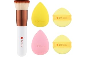 ‎DUCARE DUcare Makeup Schwamm Stiftung Pinsel Ideal für Flawless Makeup, Nicht-Latex Makeup Blender Beauty Powder Puffs Kabuki Flat Top Face Brush
