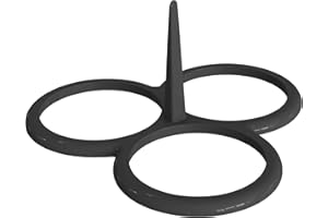 patisse 19232 – Moule à 3 blinis/mini crêpes/pancakes simultanés, silicone Starflex noir, Ø10cm