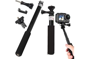 FCXQG Selfie Stick Action Cam Action Cam Stick Action Cam Selfie Stick Selfie-Sticks Aluminiumlegierung Action Cam mit Stick Selfie Stick Geeignet für Eine Vielzahl Von Action-Kameras Einstellbar30-93cm